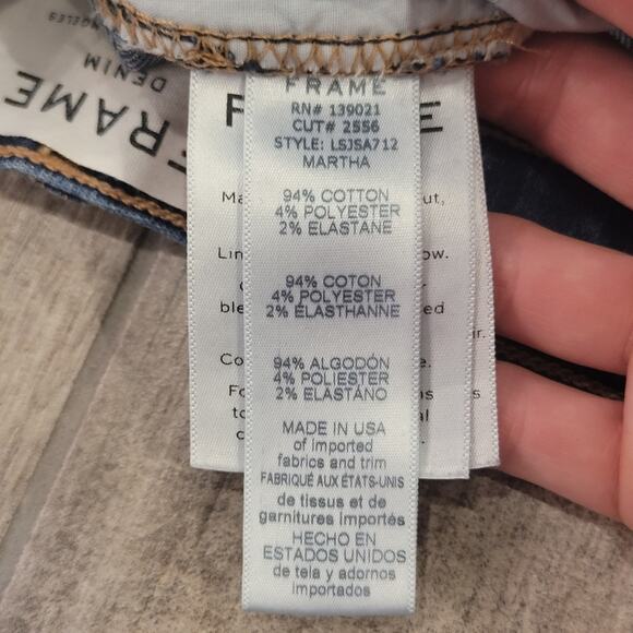 Frame Jeans Women Size 27 Le Skinny de Jeanne Mid-Rise Cropped Capri Denim - Picture 7 of 8